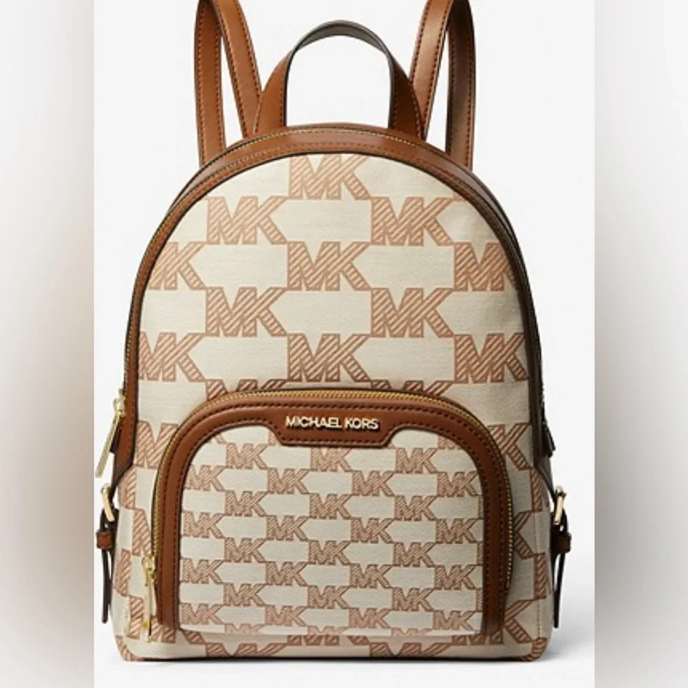 Michael Kors Jaycee Medium Logo Jacquard Backpack